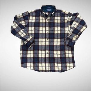Authentic Pendleton Plaid Flannel 100%  Wool Shirt Men’s X-Large